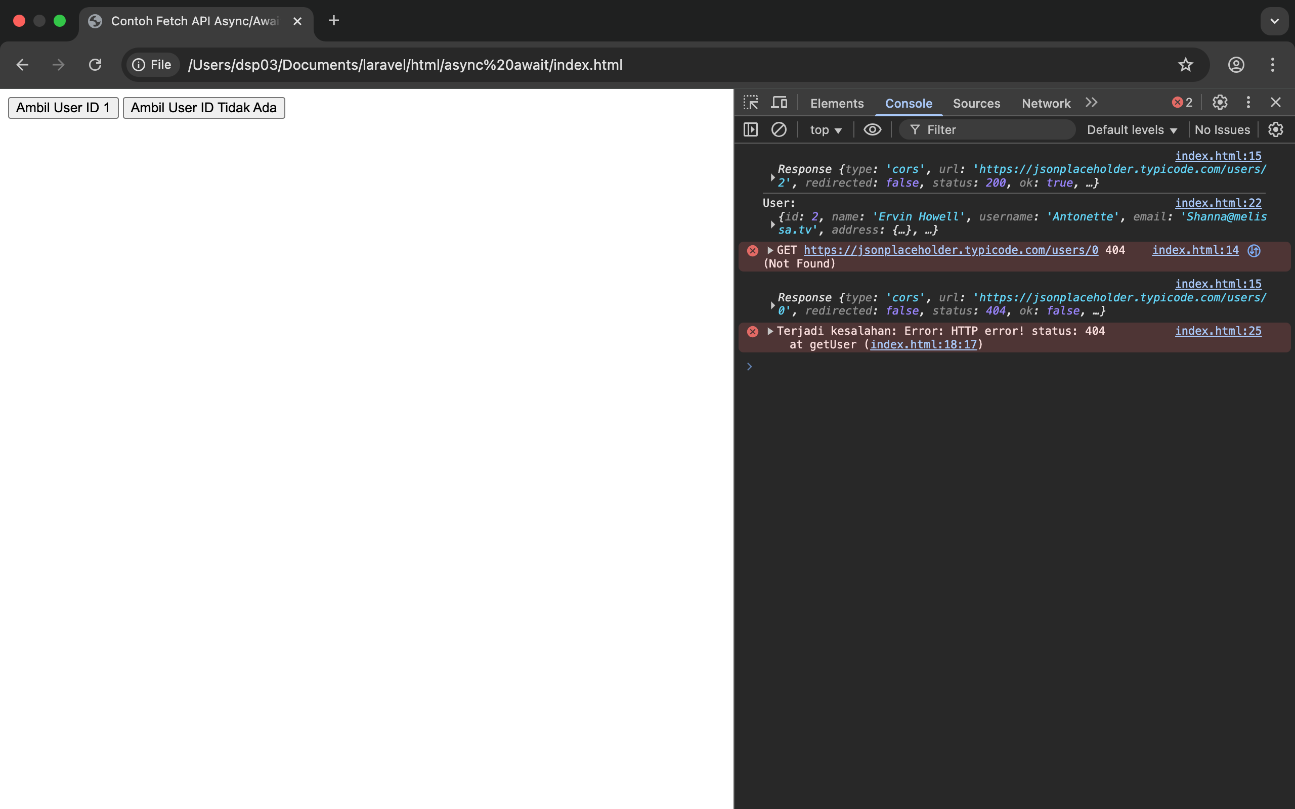 Cara menggunakan Async Await pada Java Script